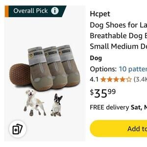 Hcpet Dog Shoes for Large & Small Medium Breeds - Breathable & Reflective